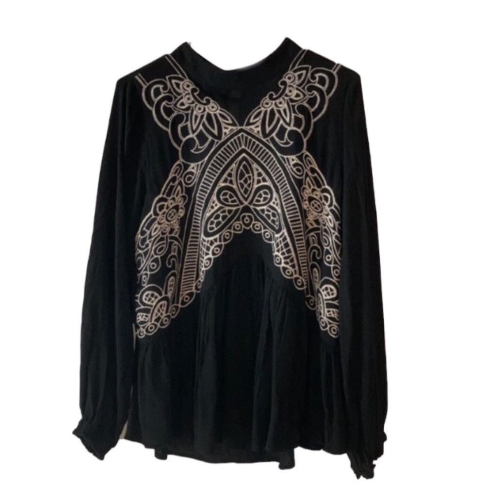 Blue Elephant Embroidered top